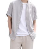 Camisa de Verano de Algodón y Lino