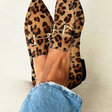 Gia - Eleganta Leopard-Mokasiner