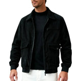 Chaqueta de Terciopelo Corduroy para Hombre - Negra