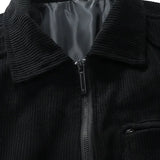 Chaqueta de Terciopelo Corduroy para Hombre - Negra