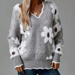 Belinha – Blommig blus med V-ringning – bild 5