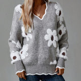 Belinha – Blommig blus med V-ringning – bild 5