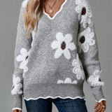 Belinha – Blommig blus med V-ringning – bild 6