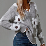 Belinha – Blommig blus med V-ringning – bild 2