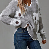Belinha – Blommig blus med V-ringning – bild 7