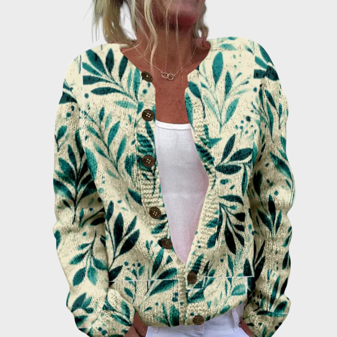 Francisca – Blommig cardigan för hösten