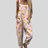 Rosa Latzhose med Bin