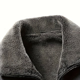 Chaqueta de Cuero Elegante con Forro de Forro Polar
