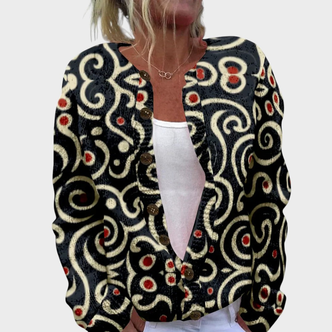 Gabriela – Blommig cardigan för hösten