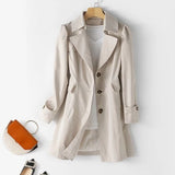 Audrey | Enkelknäppt trenchcoat