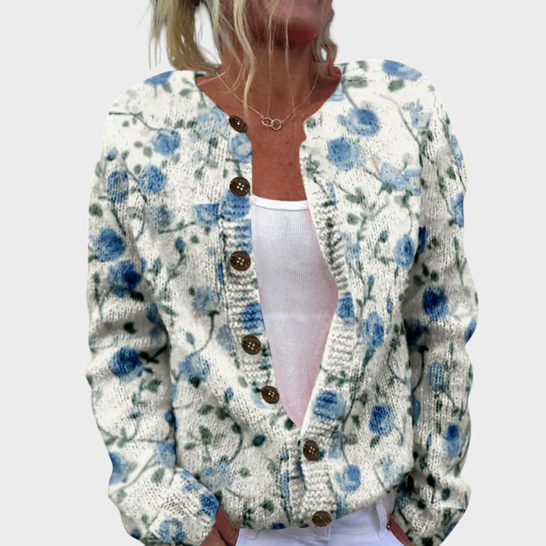 Patrícia – Blommig cardigan för hösten