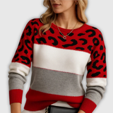 Dorothy | Leopardmönstrad Färgblock Jumper