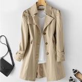 Audrey | Enkelknäppt trenchcoat