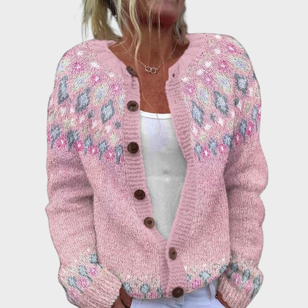 Daniela – Blommig cardigan för hösten