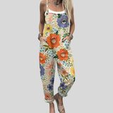 Färgglad Blommig Byxdress