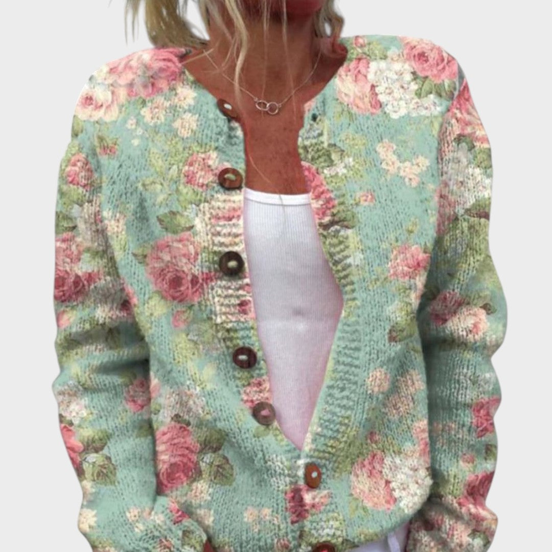 Vera – Blommig cardigan för hösten