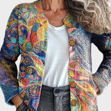 Kaleidra™ – Färgglad konstnärlig cardigan