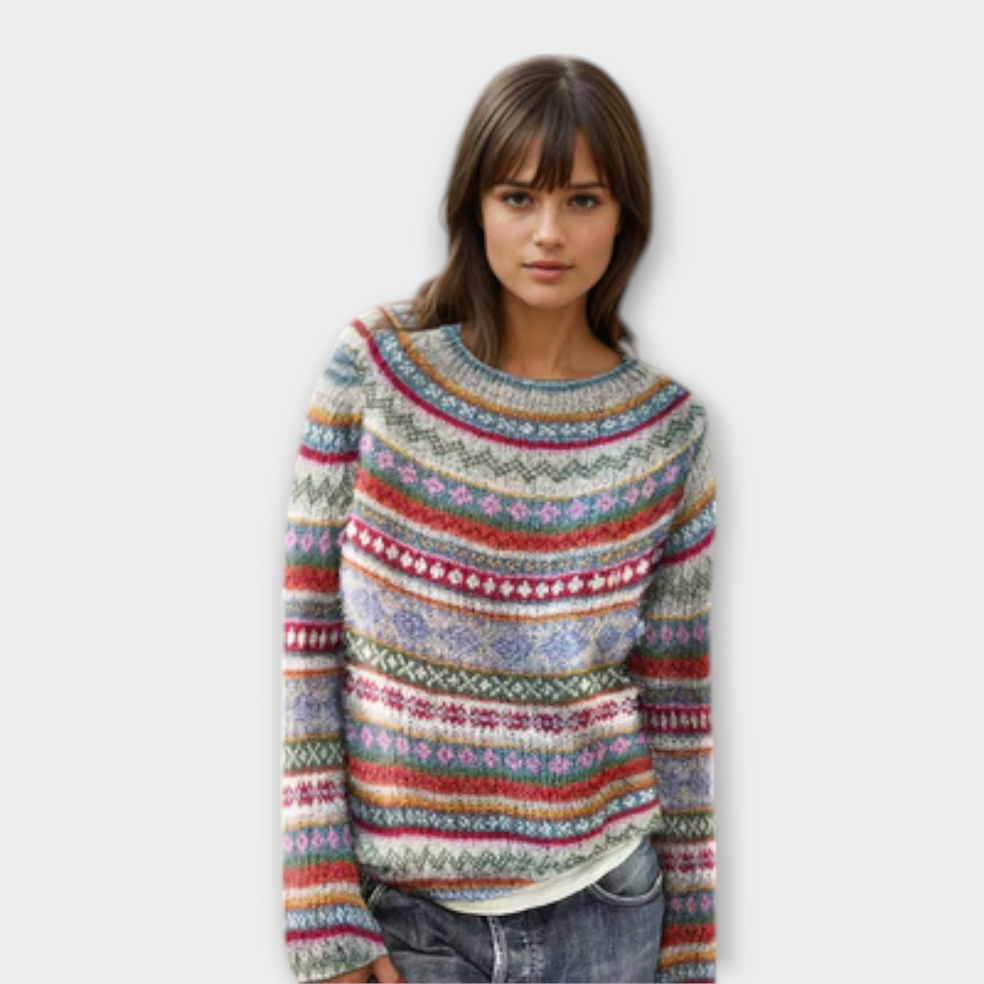 Manonin – Mjuk randig oversize tröja – bild 2