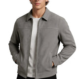 Chaqueta de Ante Gris para Hombres – Chaqueta Casual Moderna