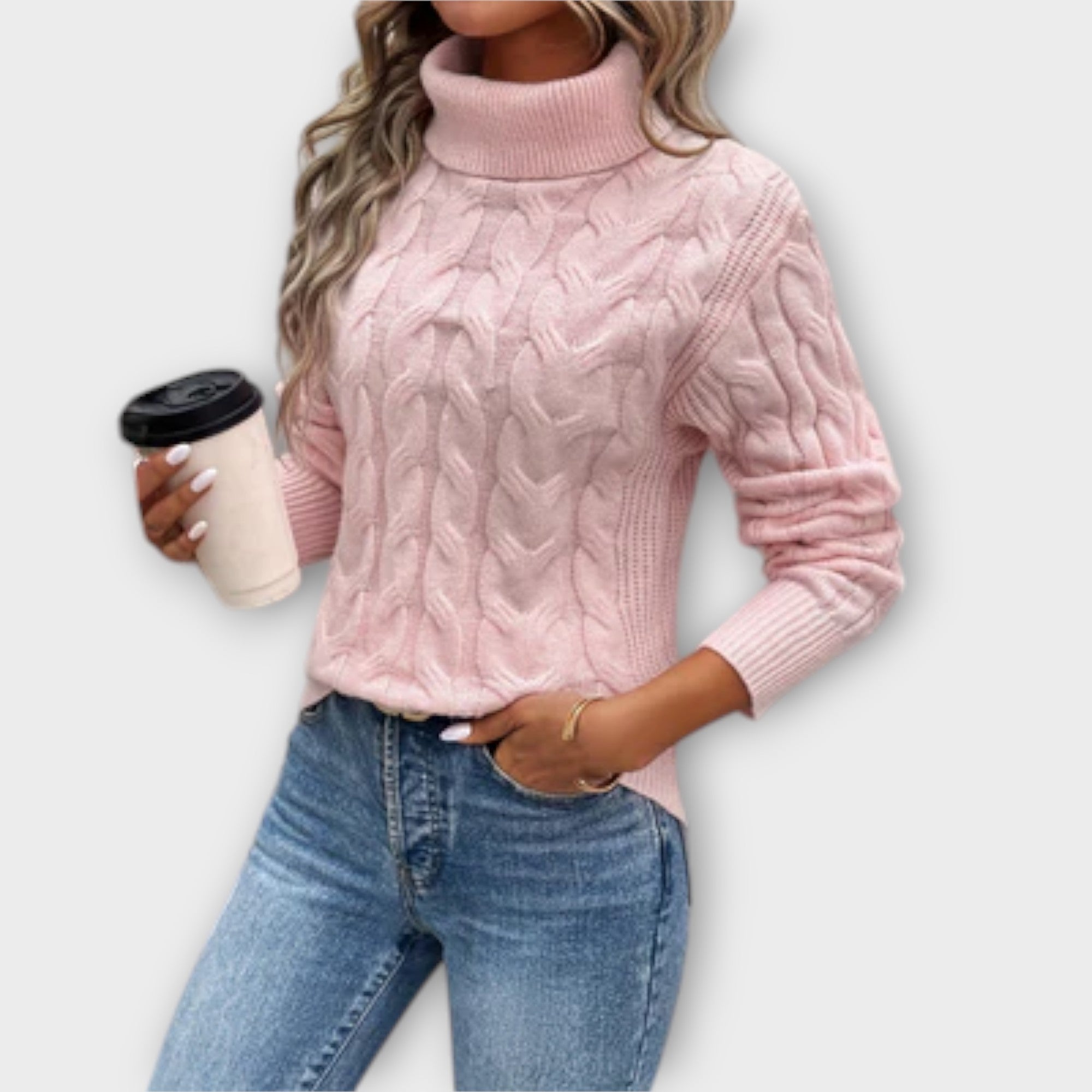 Amelia – Elegant tröja med hög krage