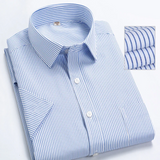 Camisa Atemporal de manga corta en algodón premium para Hombre – Azul
