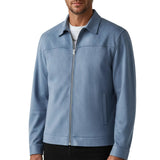 Chaqueta de Ante Azul Claro para Hombres – Elegante y Universal para el Día a Día