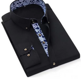 Camisa clásica de algodón para Hombre – Negro