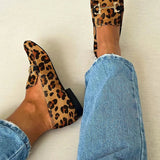 Gia - Eleganta Leopard-Mokasiner
