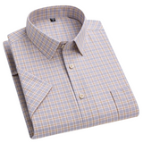 Camisa Intemporal de manga corta de algodón para Hombre – Marino