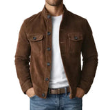 Chaqueta de ante con botones
