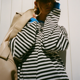 Hazel | Oversized randig stickad tröja