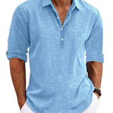 Camisa Atemporal de algodón premium para Hombre – Azul