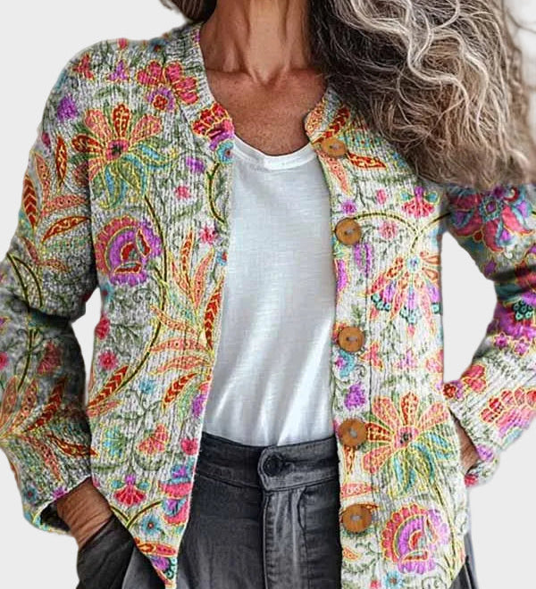 Kivara™ – Cardigan med blommönster