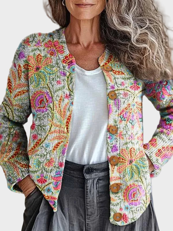 Kivara™ – Cardigan med blommönster