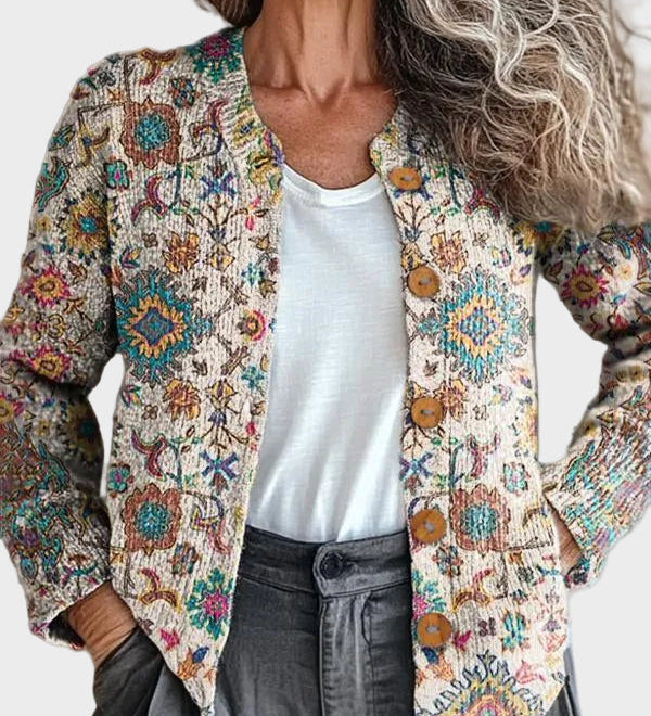 Vosslyn™ – Cardigan med exotiskt mönster