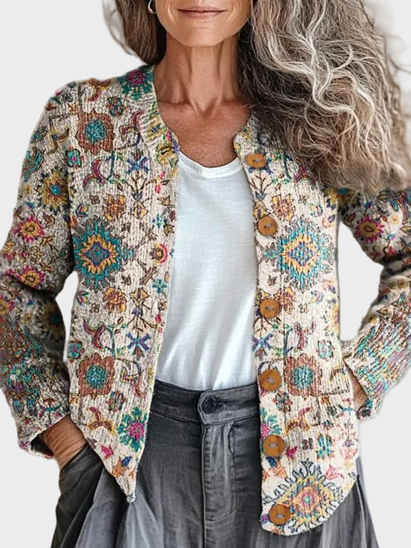 Vosslyn™ – Cardigan med exotiskt mönster
