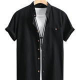 Camisa casual de manga corta de algodón premium para Hombre