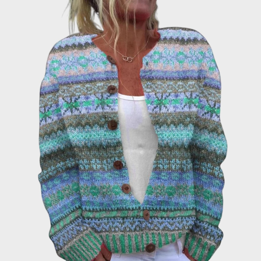 Isabel – Blommig cardigan för hösten