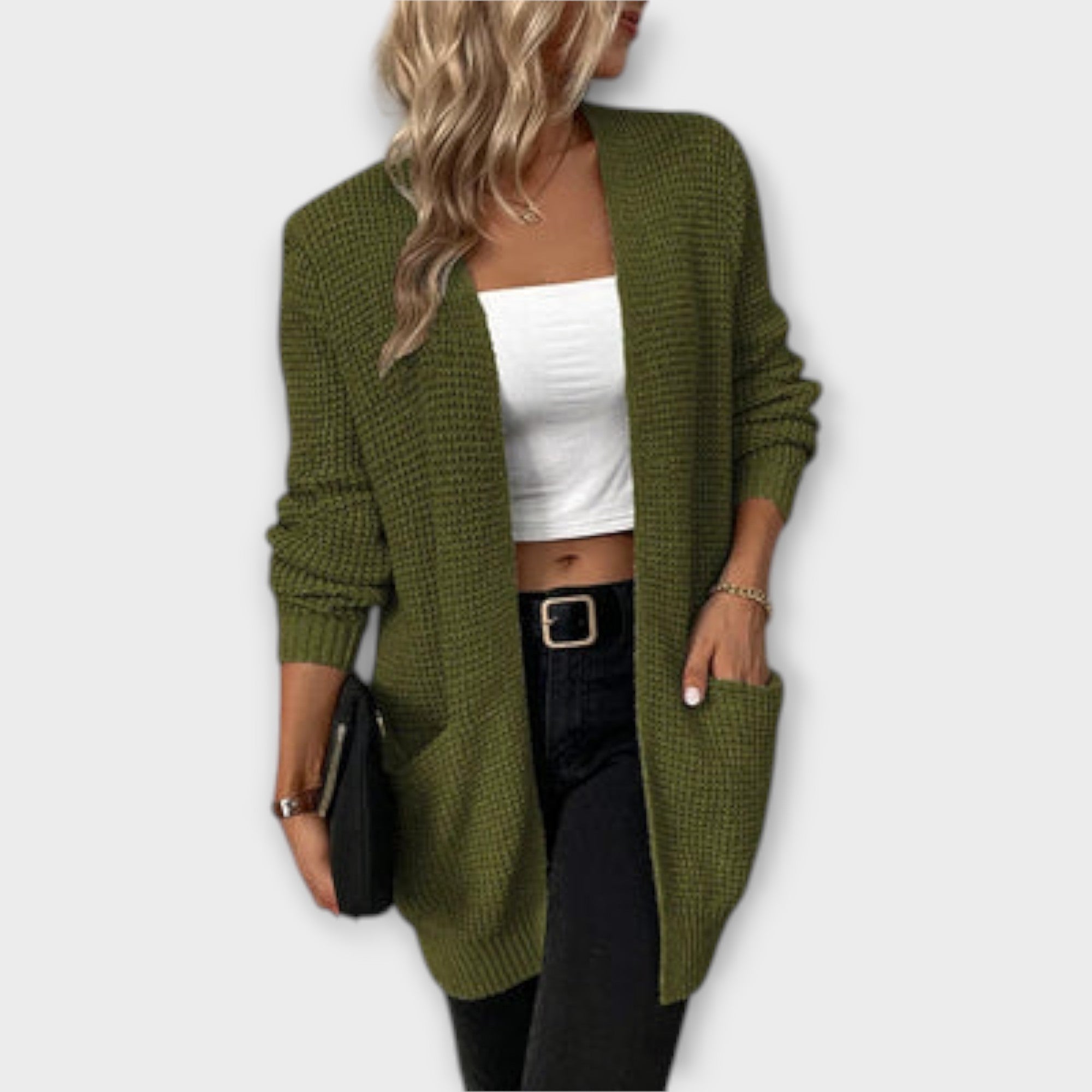 Nancy – Flätstickad cardigan med fickor – bild 2