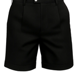 Pantalones cortos para hombres con pliegues y bolsillos – negros y universales