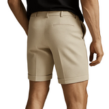 Pantalones cortos para hombres con pliegues y bolsillos – blanco roto y universales