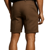 Pantalones cortos para hombres con pliegues y bolsillos – Topo y universales