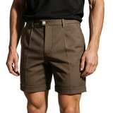 Pantalones cortos para hombres con pliegues y bolsillos – Topo y universales