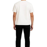 Camiseta de algodón para hombres – Transpirable de manga corta con cuello redondo – Blanca