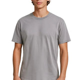 Camiseta de hombre de algodón – Transpirable de manga corta con cuello redondo – Gris hierro