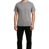 Camiseta de hombre de algodón – Transpirable de manga corta con cuello redondo – Gris hierro