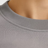Camiseta de hombre de algodón – Transpirable de manga corta con cuello redondo – Gris hierro