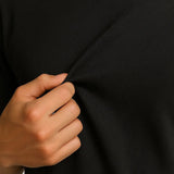 Camiseta de algodón para hombre – Transpirable, mangas cortas, cuello redondo – Negro pizarra