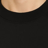 Camiseta de algodón para hombre – Transpirable, mangas cortas, cuello redondo – Negro pizarra