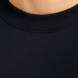 Camiseta de algodón para hombre – Transpirable, manga corta, cuello redondo – Azul marino